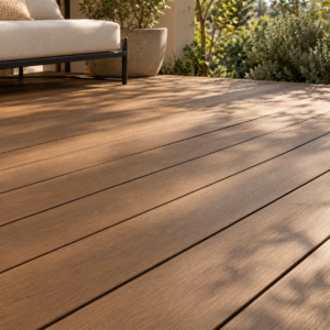 Muestra de Deck sintético residencial